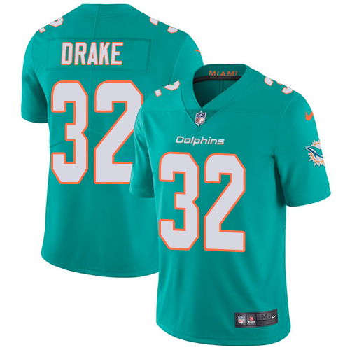 Nike Dolphins #32 Kenyan Drake Aqua Green Team Color Men's Stitched NFL Vapor Untouchable Limited Jersey